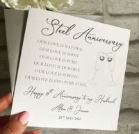 Steel Wedding Anniversary Card - 11 years