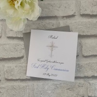 Chic Boutique Range Luxury Communion / Confirmation Card with Diamanté cross