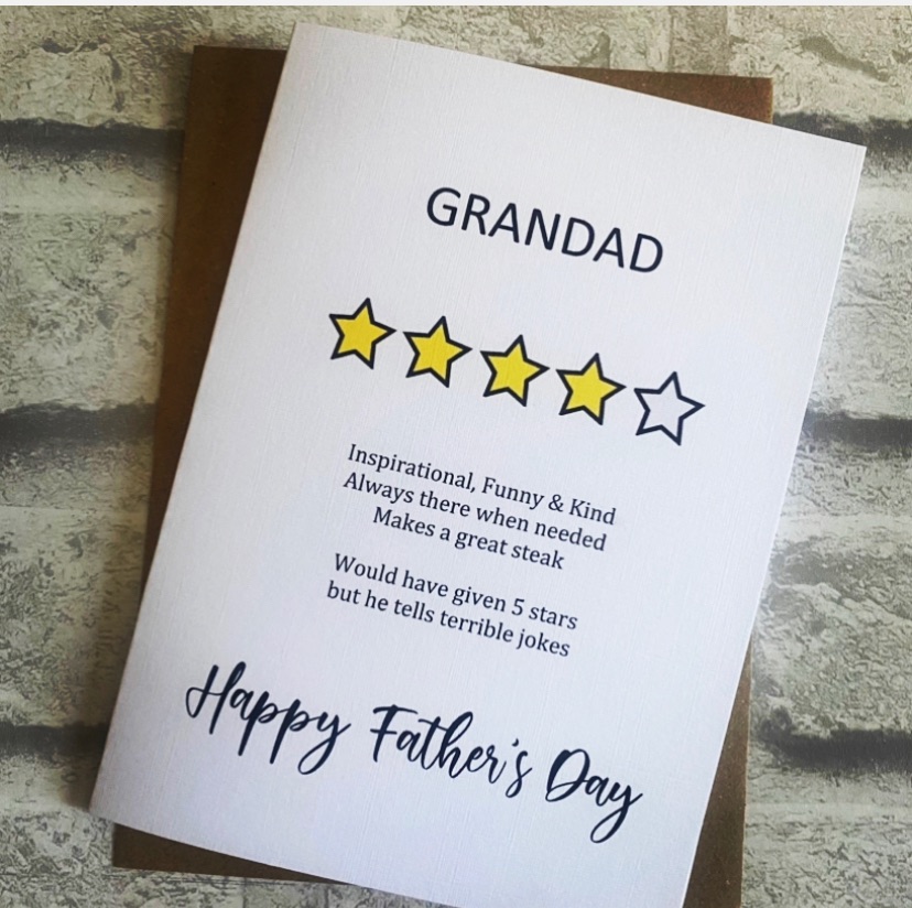 Fathers Day Card - Quirky - 4 Star review