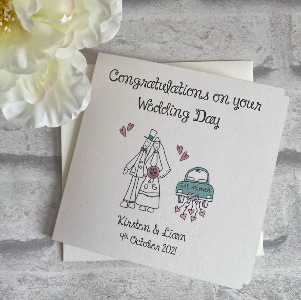 Wedding Day Congratulations Card - Quirky
