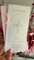 Slim Holy Communion / Confirmation Congratulations Card Personalised Girls