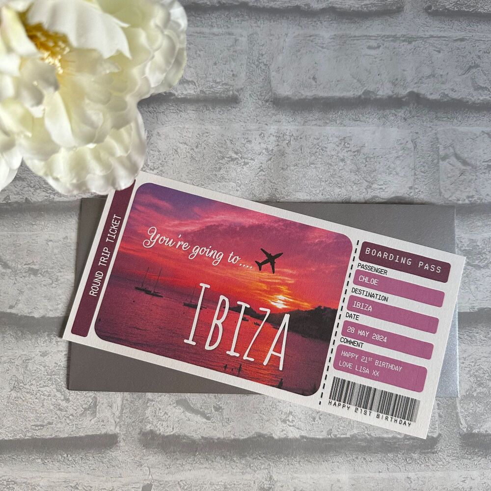Boarding Pass - Ibiza - sunset