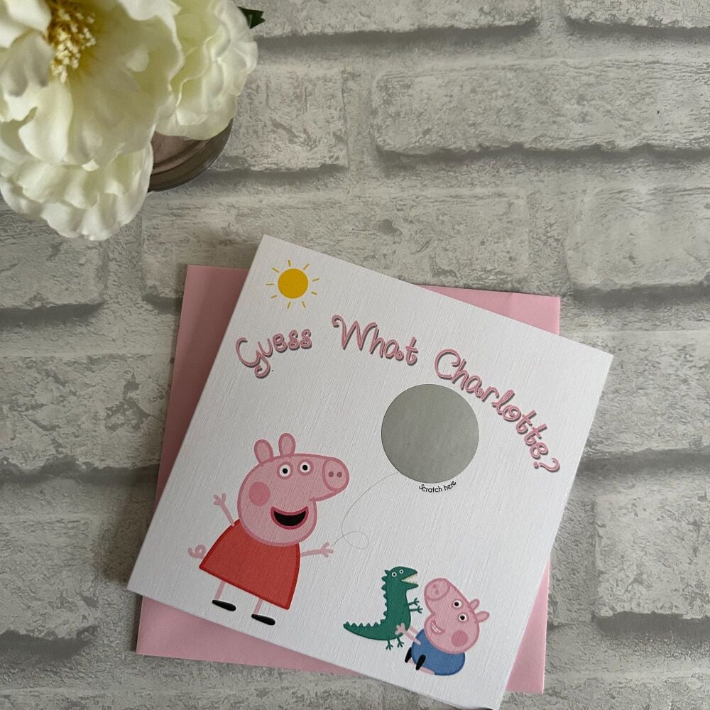 Scratch to Reveal Card - Peppa Pig