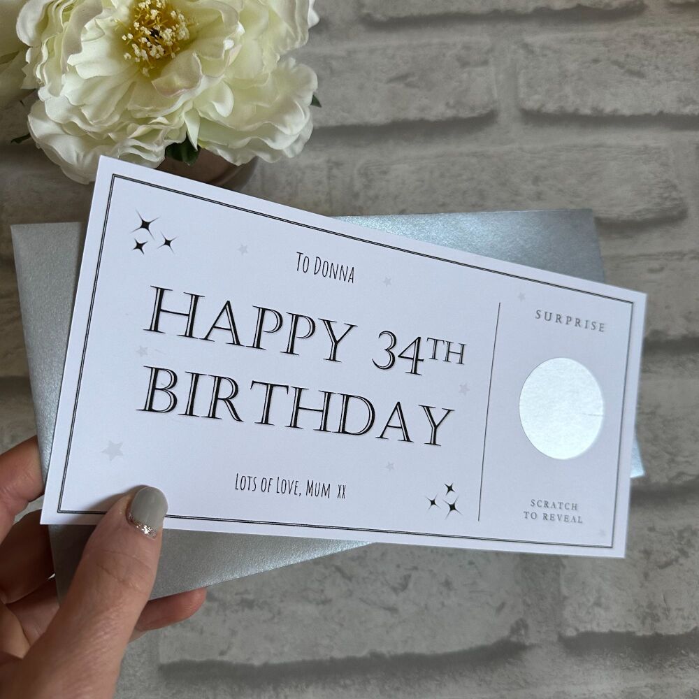 Birthday Scratch Surprise Voucher - Silver- any age