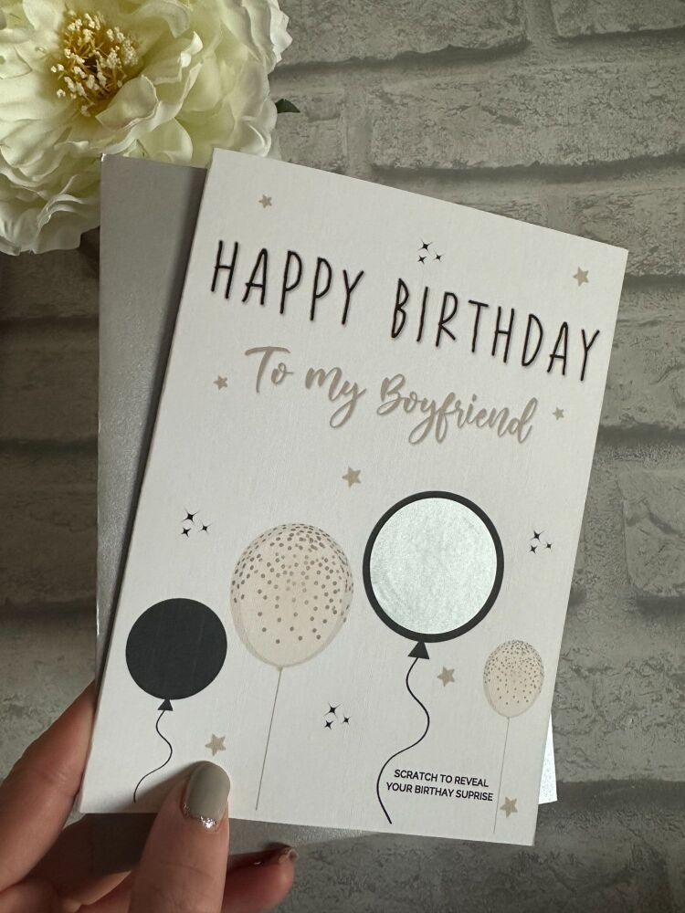 Scratch to Reveal Birthday Card - Balloons