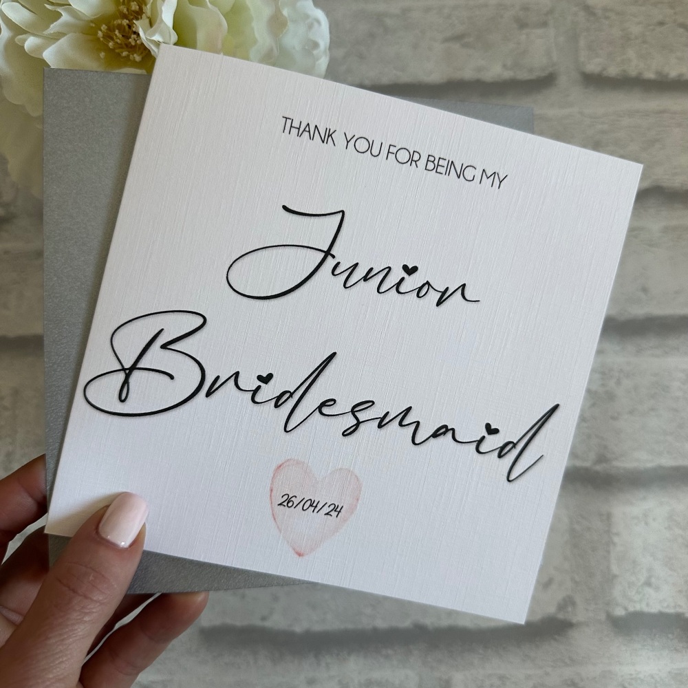 Thank you for being my Junior Bridesmaid