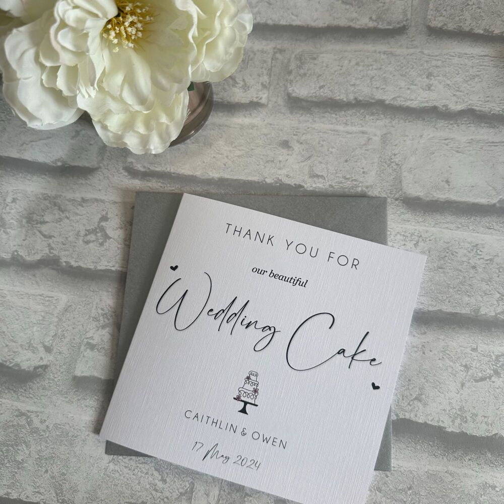 Wedding Cake Thank you Card