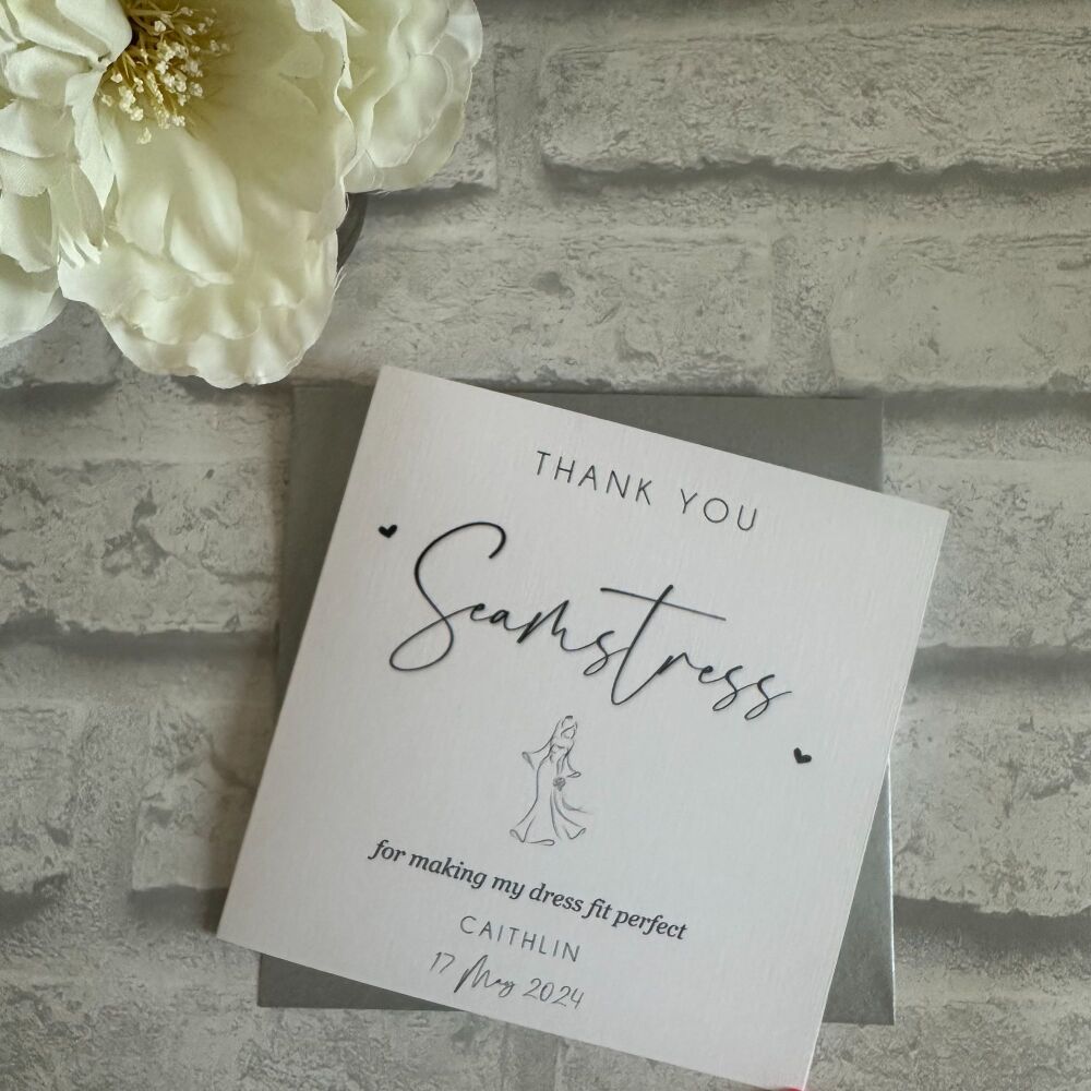 Dressmaker / Seamstress Thank you Card