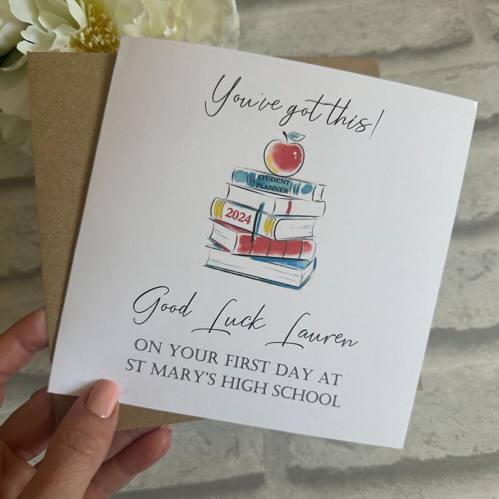 You've got this! Good luck in your new School/Uni Card