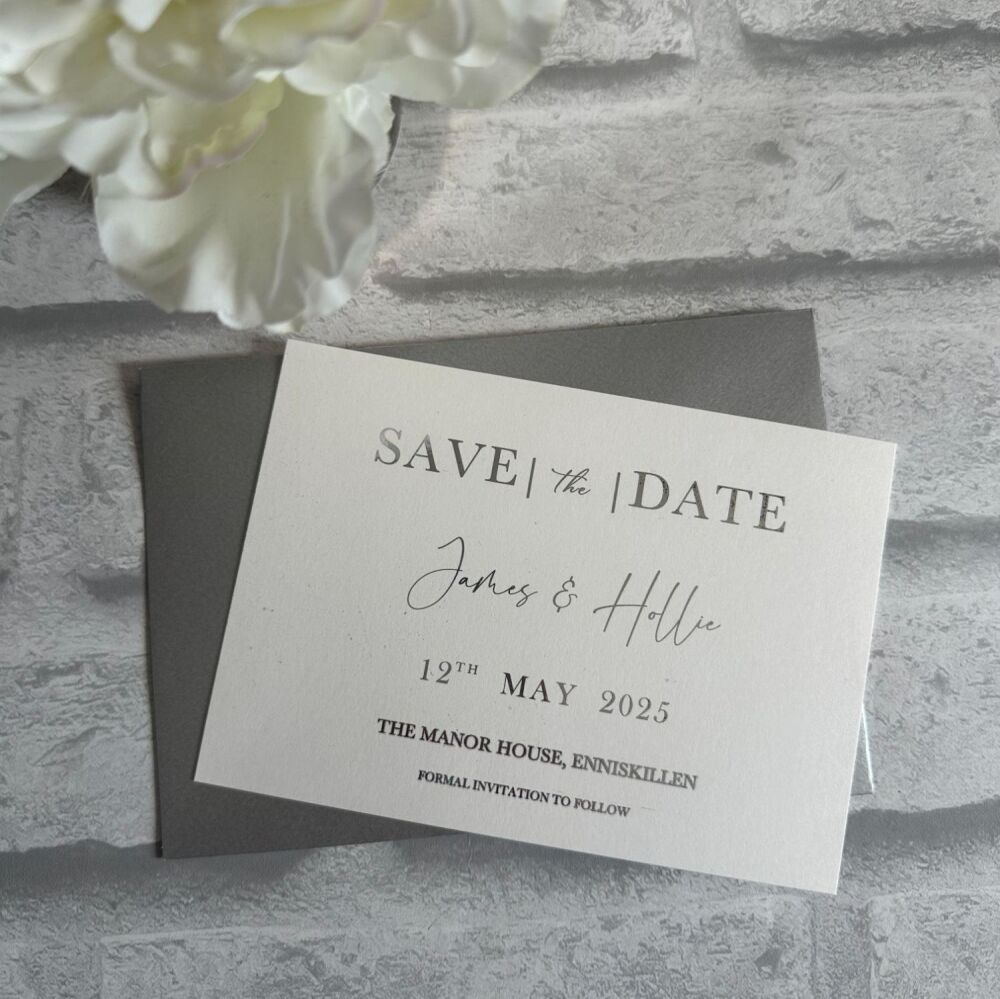 Save the Date - Silver Foil