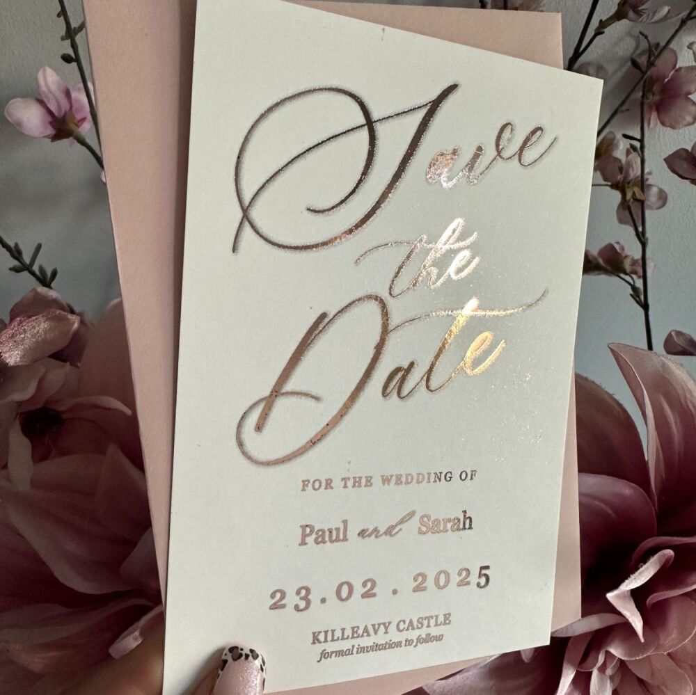 Save the Date - Rose Gold Foil