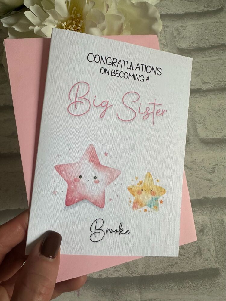 Congratulations on becoming a big sister  - stars