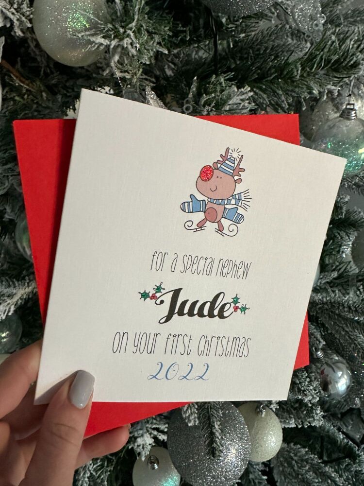 First Christmas Card - boy