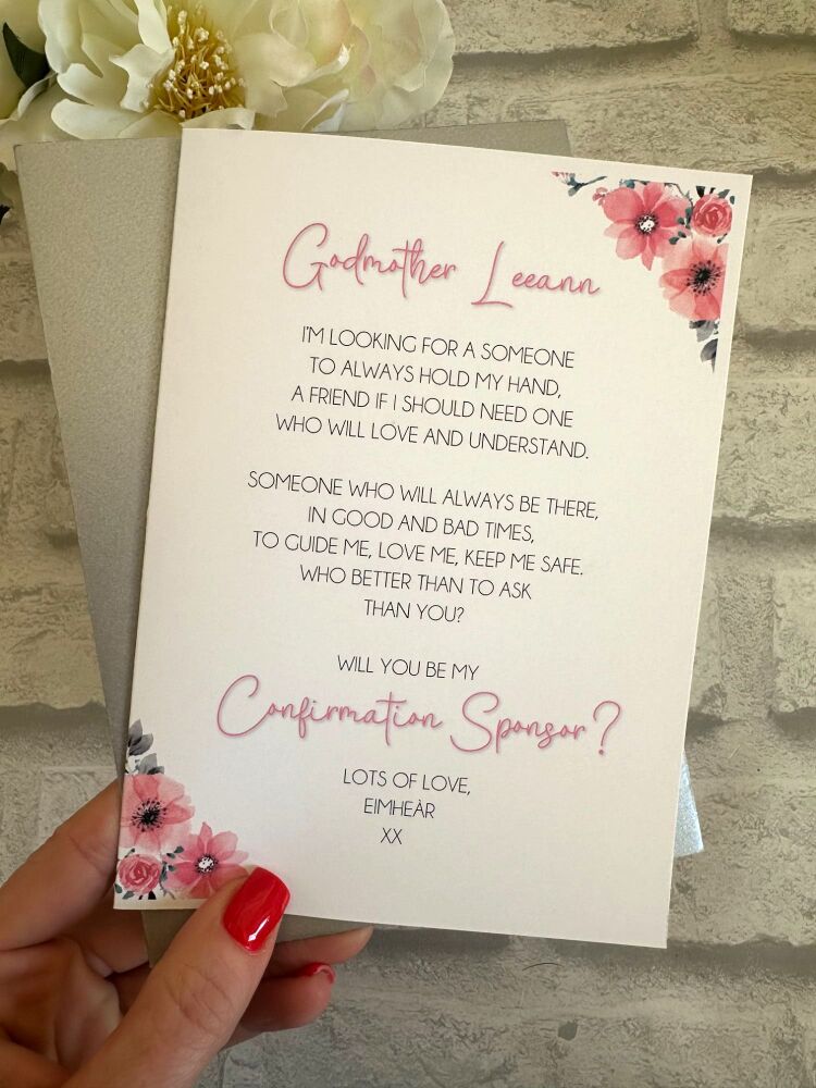Will you be my Confirmation Sponsor
