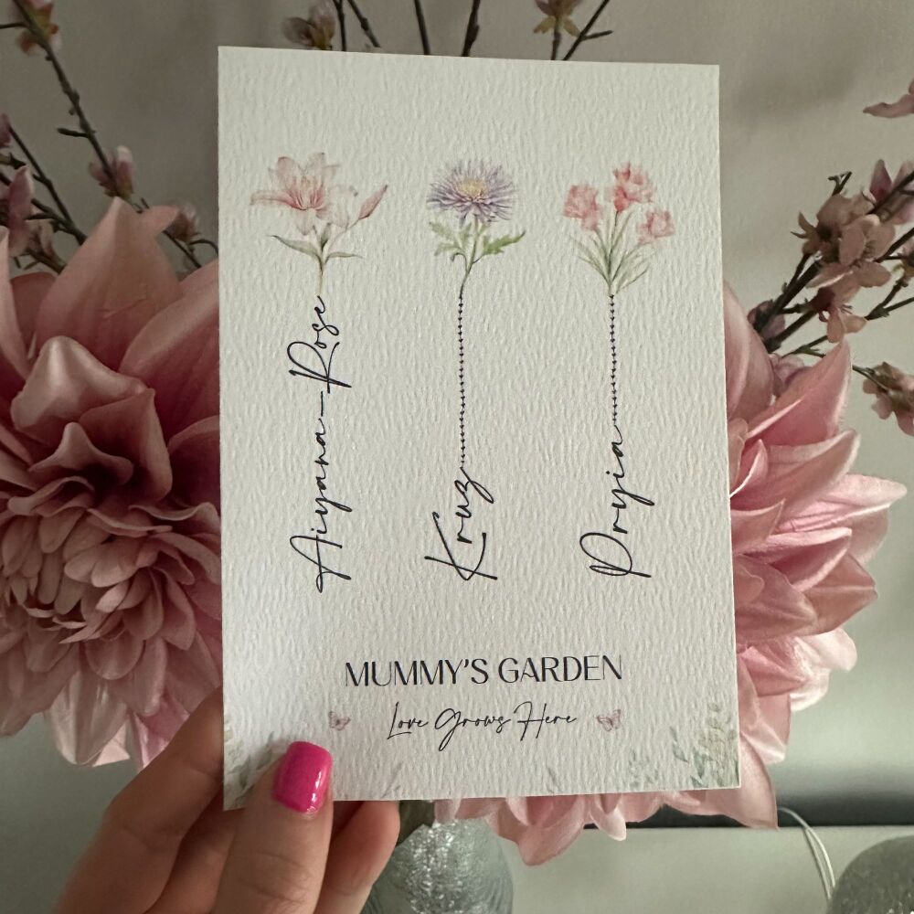 Mother's Day - Birth Flowers - 5x7" Print
