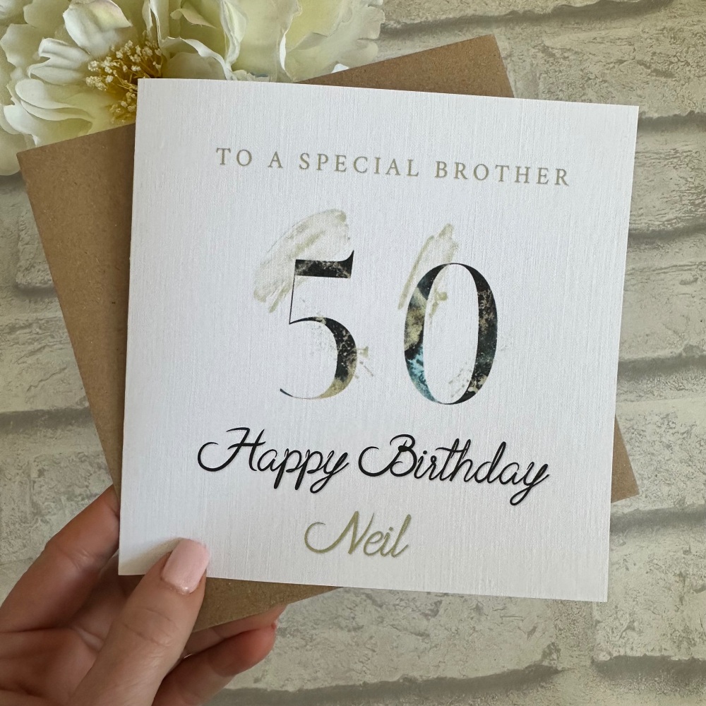 Birthday card abstract age- for him