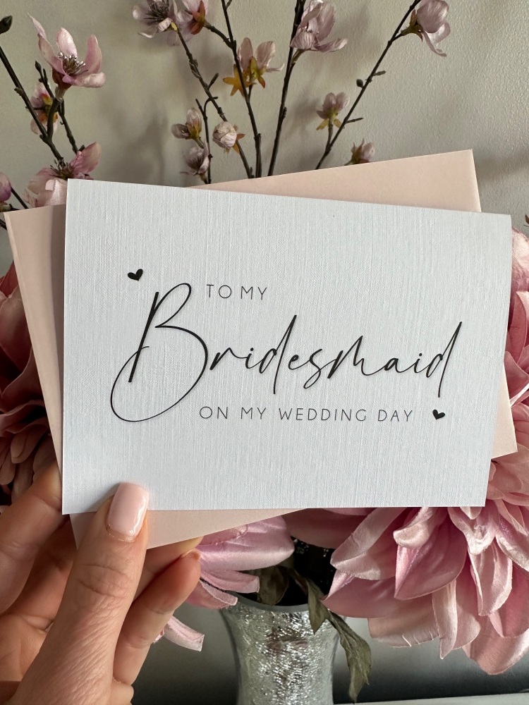 Personalised Thank you card - Bridesmaid