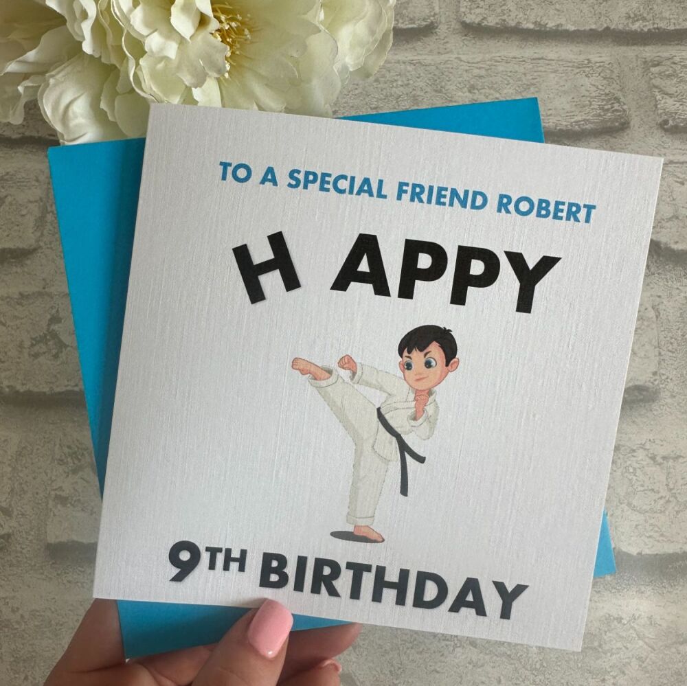 Birthday card for Karate fan