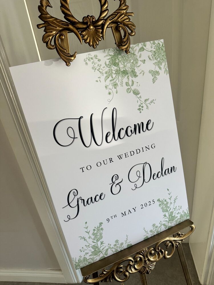 A2 Welcome to our Wedding Sign - foamex board