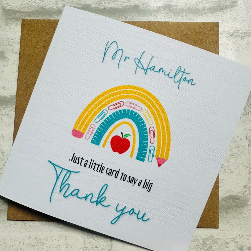 A little card to say a big Thank you - Classroom Assistant card