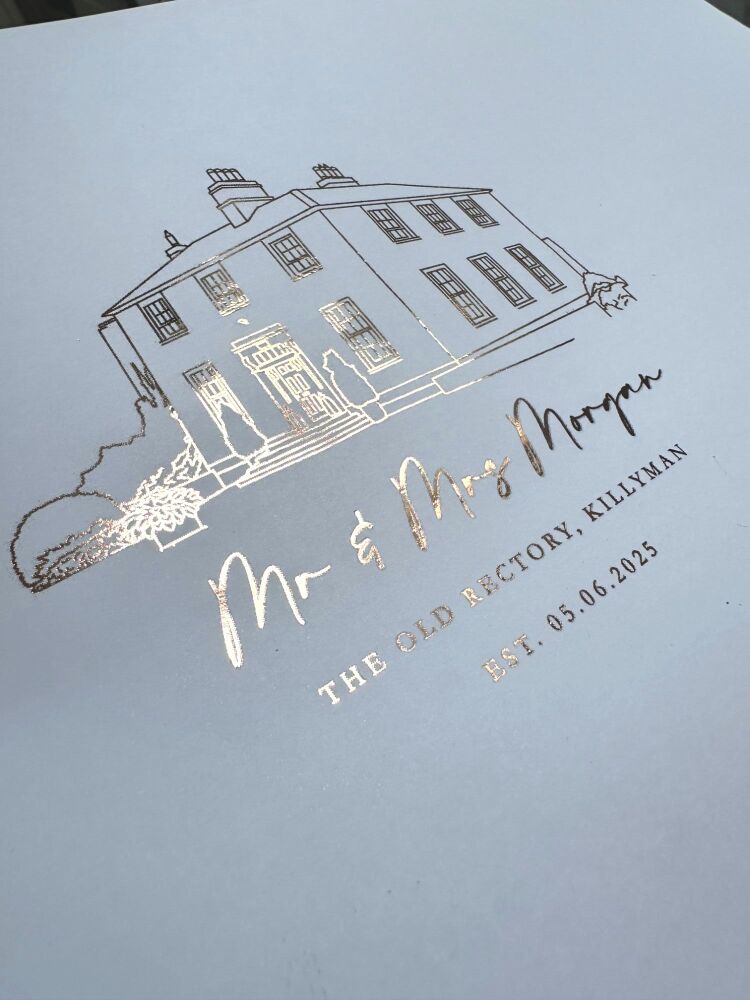 Print only -  Venue Illustration Foiled - The Old Rectory