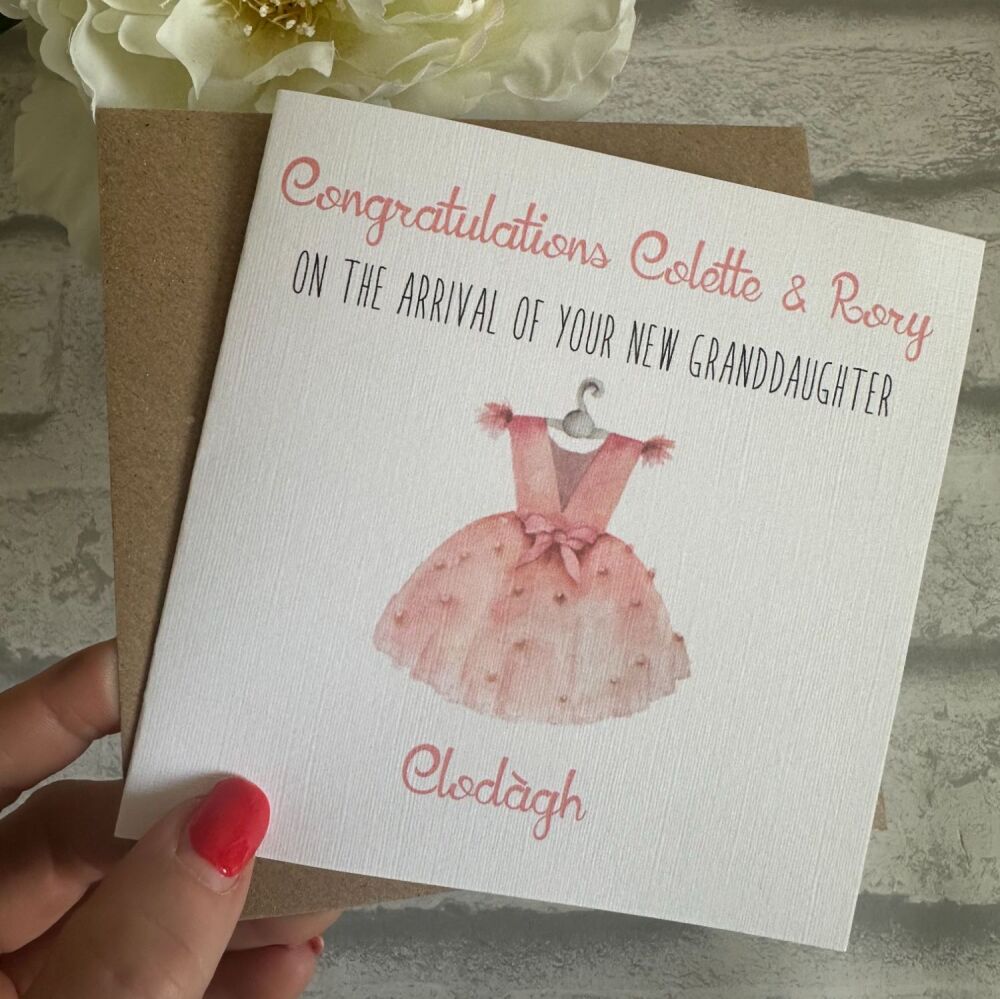 New Granddaughter Congratulations Card , Great Granddaughter