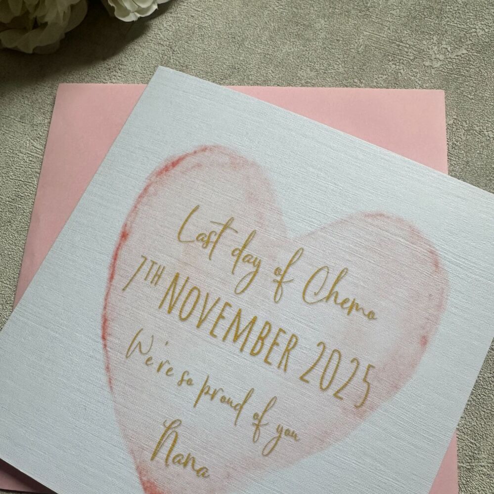 Last Day of Chemo personalised card