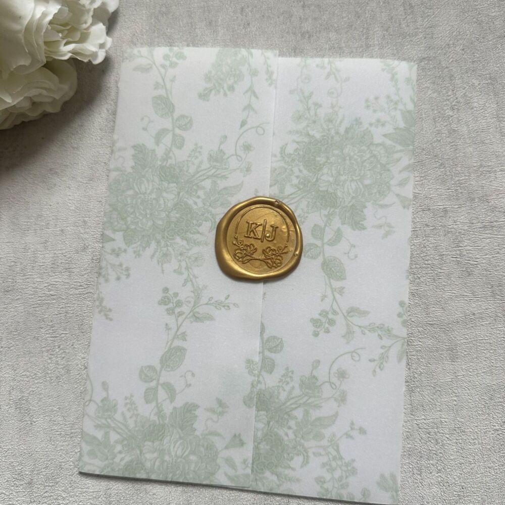 Vellum Jacket -Green French Toile - Pack of 10