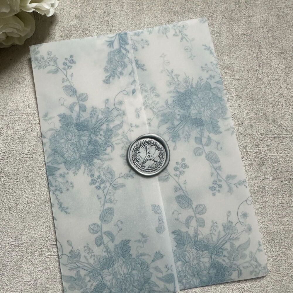 Vellum Jacket -Blue French Toile - Pack of 10