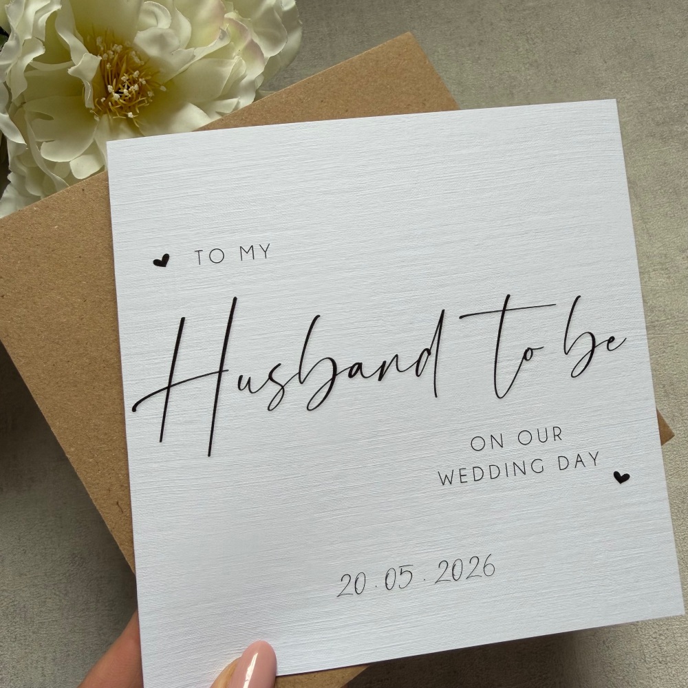 To my Husband to be / Groom on our Wedding Day - Kraft Envelope