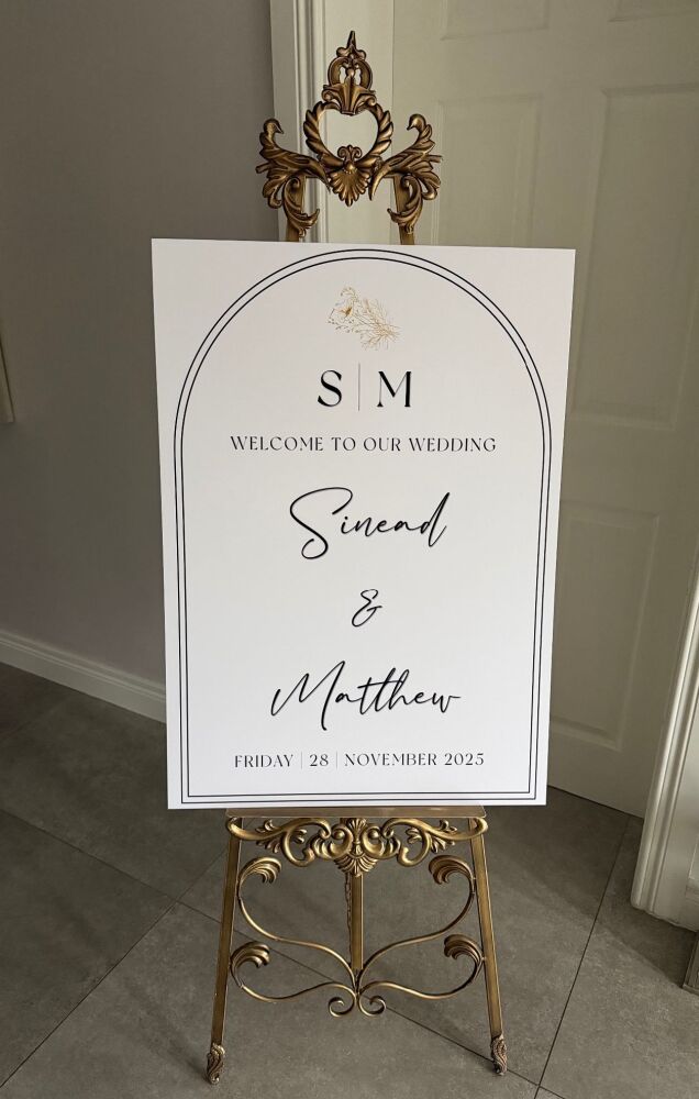 A1 Welcome to our Wedding Sign - foamex board