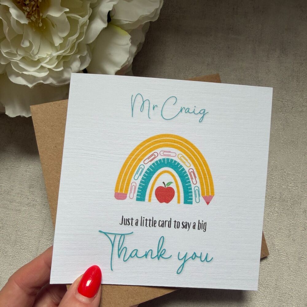 A little card to say a big Thank you - Classroom Assistant Thank You Card