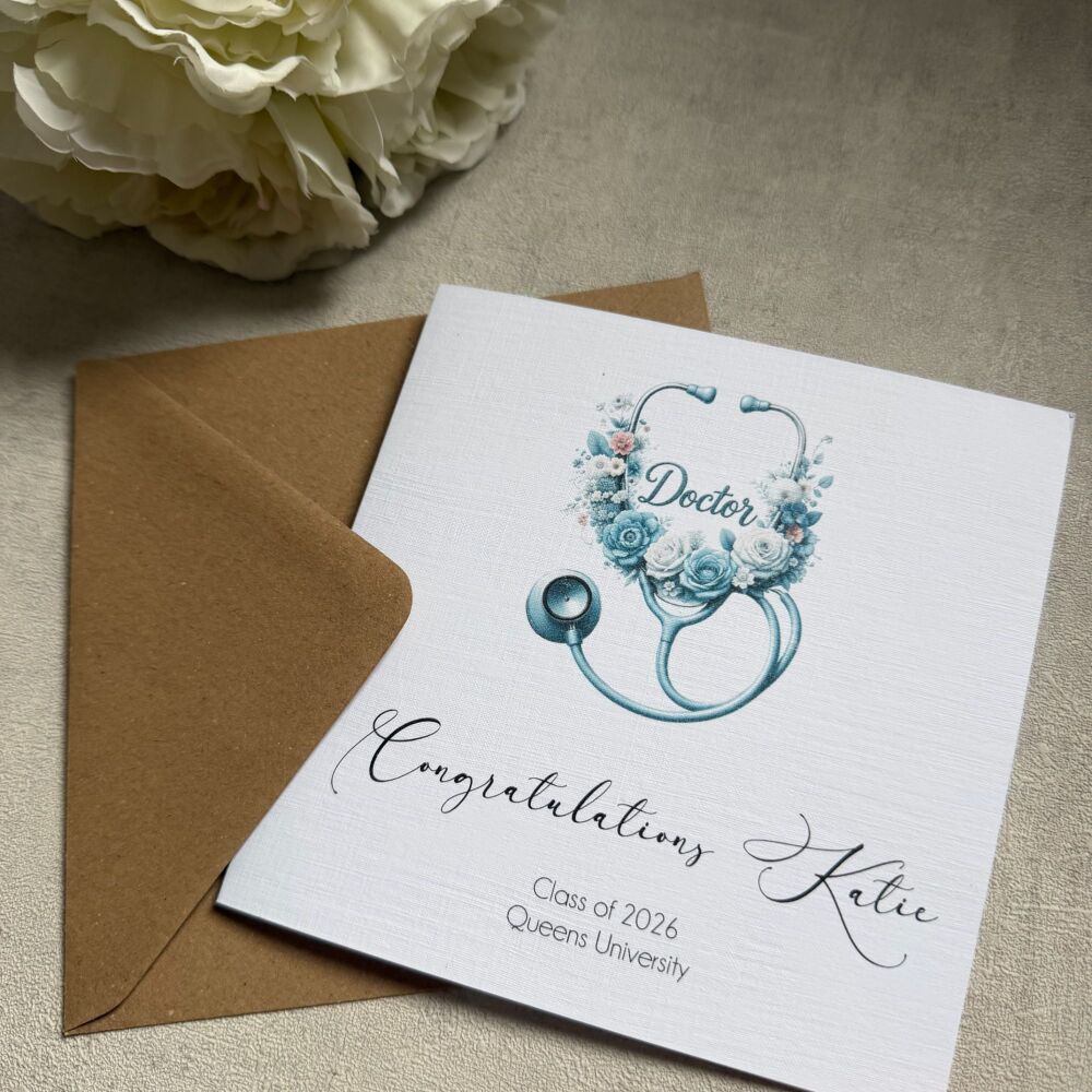 Graduation congratulations card - Doctor