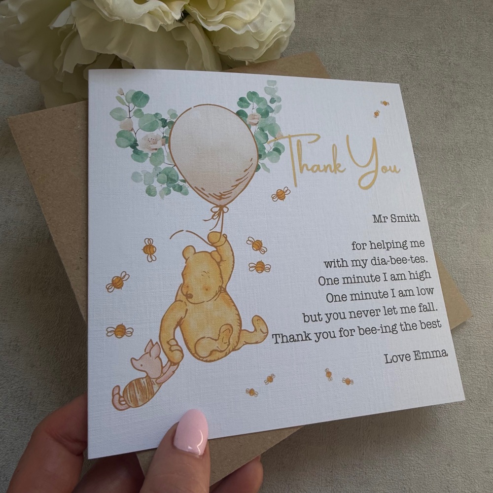 Thank You Card from a Student with Diabetes
