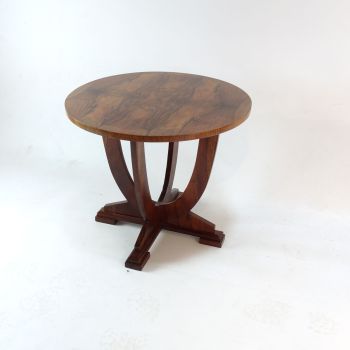 Art Deco Walnut Circular Coffee Occasional Table 1930s