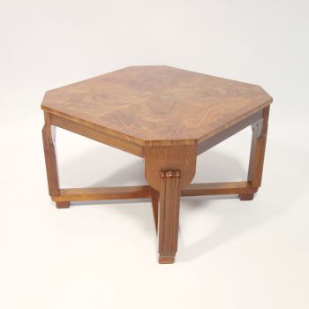 Art Deco Figured Walnut Side Table English C1930