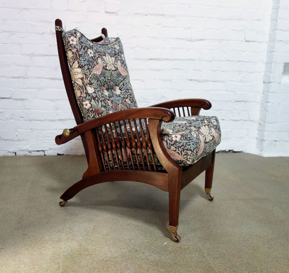 Arts & Crafts  Reclining Arm Chair after a design by Philip Webb
