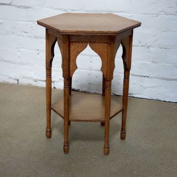 Arts and Crafts Oak Moorish Table For Liberty & Co.