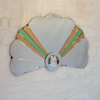 Art Deco Fan/cloud mirror Large Size. Circa 1930.