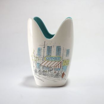 Midwinter pottery 'Cannes' pattern celery vase, designed by Hugh Casson  SOLD