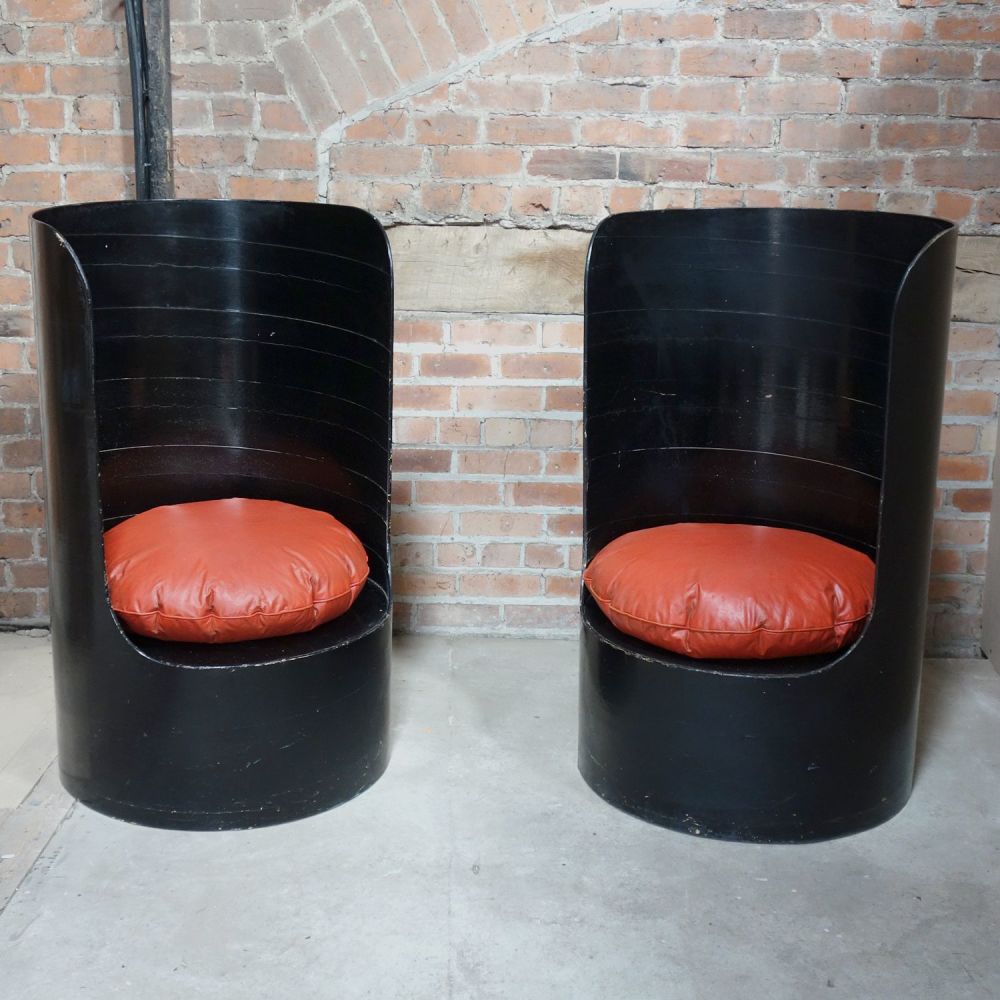 Tomotom chairs designed by Bernard Holdaway in  1966 