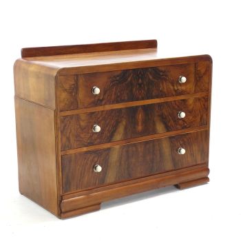 Art Deco Chest Of Draws In Walnut SOLD