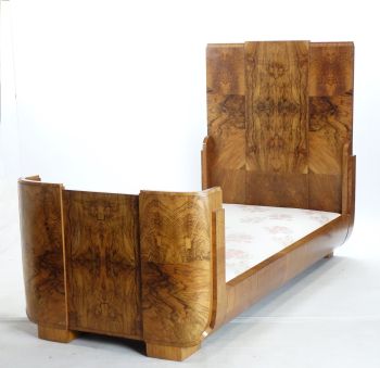 Art Deco Bed In Walnut By Hille SOLD
