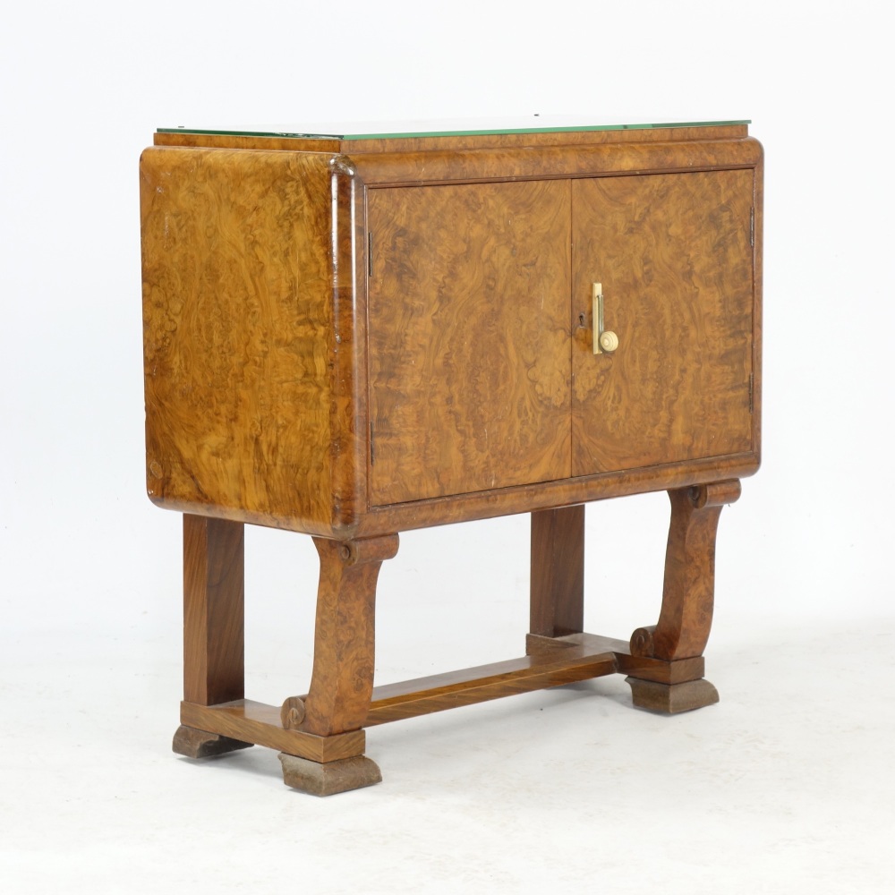 Antique Art Deco Music Cabinet by S.Hille English Circa 1930