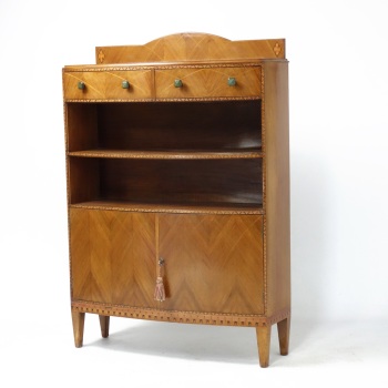 Art Deco Bookcase in Walnut  Bath Cabinet Makers  RESERVED