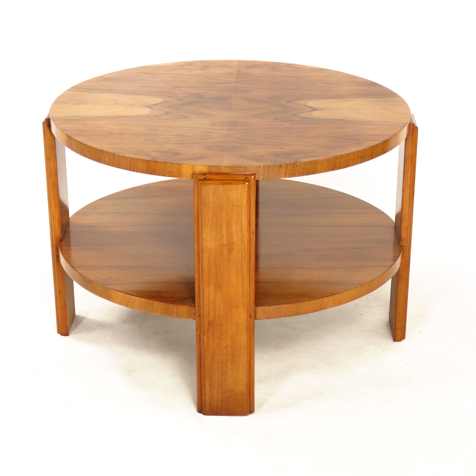 Art Deco Figured Walnut Two Tier Coffee/side Table 1930s Sold