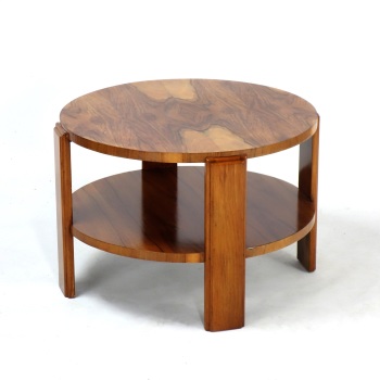 Art Deco Figured Walnut Two Tier Coffee/side Table 1930s Sold