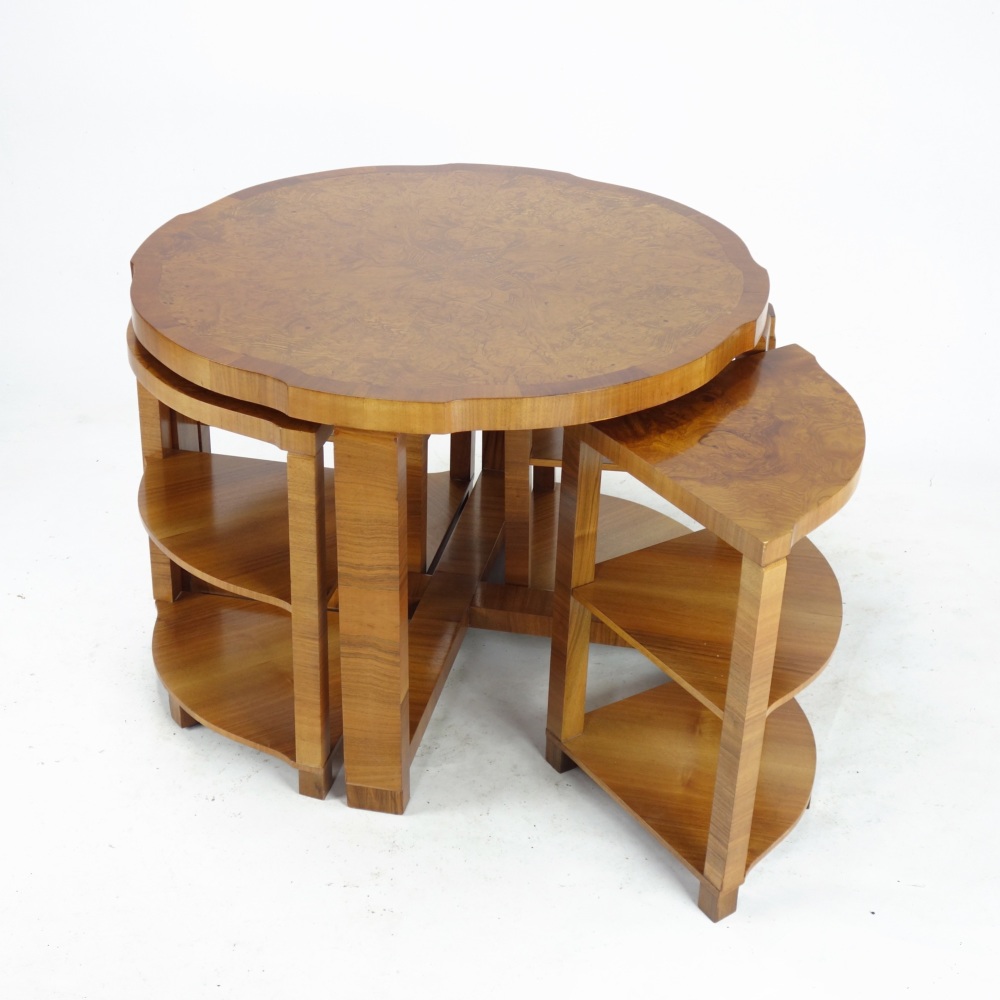 Art Deco Nest of Five Tables by The Epstein Brothers.