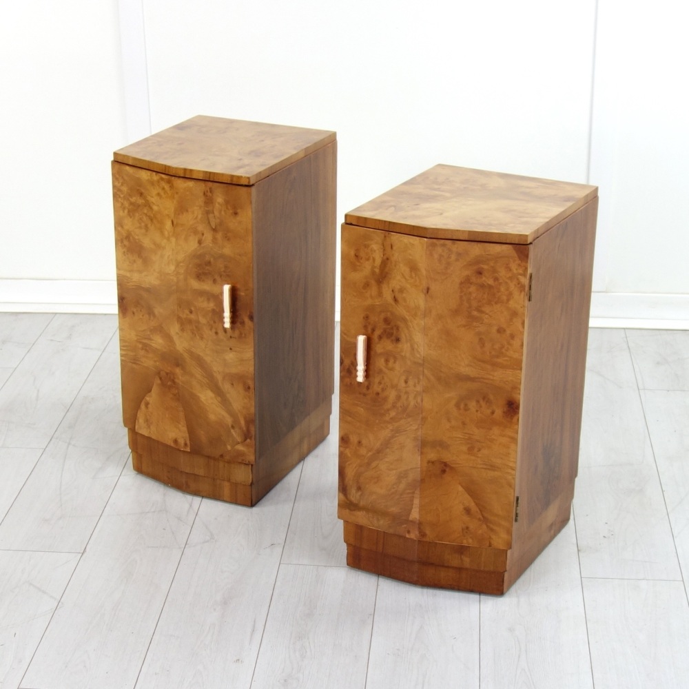 Pair of Art Deco Bedside Cabinets c1930