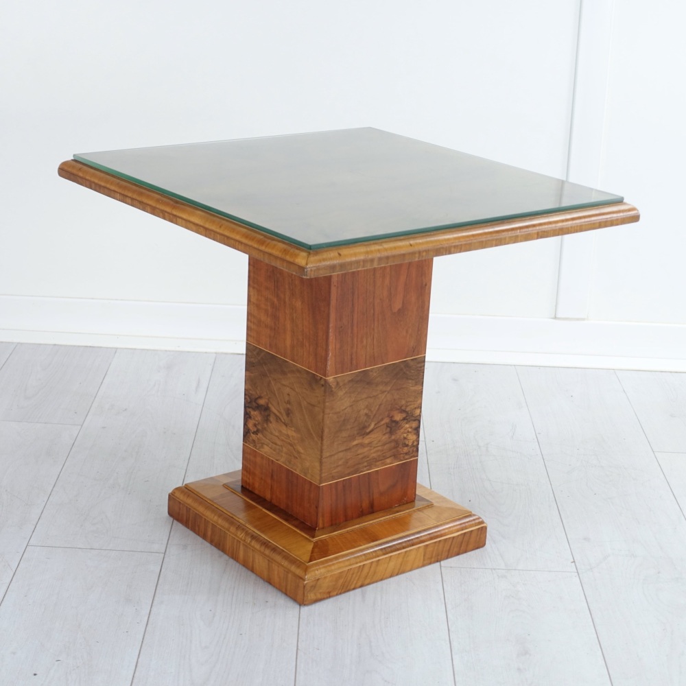 Art Deco Walnut Side Table 1930's